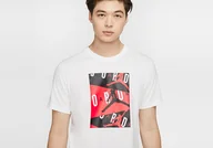 Koszulki męskie - Nike Air Jordan Crew Tee White - miniaturka - grafika 1