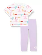 Legginsy - Champion Legacy American Classics-T-Shirt & Legginsy Pełna Dziewczyny i Dziewczyny, (Biały/Lawenda), 15-16 anni - miniaturka - grafika 1