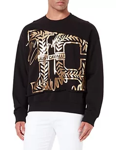 Just Cavalli Bluza męska, 900 czarna, XL - Bluzy męskie - miniaturka - grafika 1