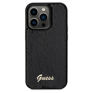 Guess GUHCP12MPSFDGSK iPhone 12/12 Pro 6.1" czarny/black hardcase Sequin Script Metal - Etui i futerały do telefonów - miniaturka - grafika 8