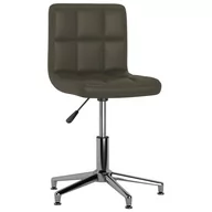Krzesła - vidaXL Obrotowe krzesło stołowe, brązowe, obite sztuczną skórą - miniaturka - grafika 1