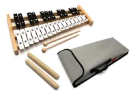 Akcesoria do perkusji - DZWONKI Chromatyczne CYMBAŁKI + POKROWIEC + Klawes szary - miniaturka - grafika 1