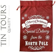 Opakowania i torebki na prezenty - WOREK PREZENTOWY SPECIAL DELIVERY CZERWONY 70X50 cm - miniaturka - grafika 1