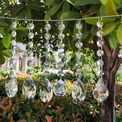 Inne - TEMU 6 Pasm/Zestaw Szklany Łapacz Słońca/Zawieszki Z Łańcucha Koralików Do Żyrandola/Dekoracji Drzew/Dekoracji Ogrodowych/Wiszącego Girlandy - miniaturka - grafika 1