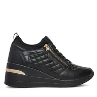 Sneakersy damskie - Sneakersy DeeZee AM1108 Czarny - miniaturka - grafika 1