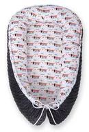 Kokony niemowlęce - Kokon niemowlęcy dwustronny kojec otulacz Premium BOBONO minky - jamniczki - miniaturka - grafika 1