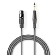 Kable - Nedis COTH15110GY15 kabel audio 1,5 m XLR (3-pin) 6.35mm Szary - miniaturka - grafika 1