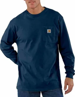 Carhartt Koszulka Carhartt Heavyweight pocket 2XL Navy - Koszulki męskie - miniaturka - grafika 1