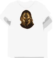 Koszulki i topy damskie - Koszulka damska biała z nadrukiem złotej Annabelle L - miniaturka - grafika 1