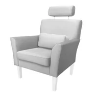 Fotele - Fotel DENVER nogi białe MG39 - miniaturka - grafika 1