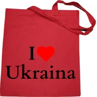 Torby i wózki na zakupy - Torba na zakupy nadruk I Love Ukraina Kocham Ukraine - miniaturka - grafika 1
