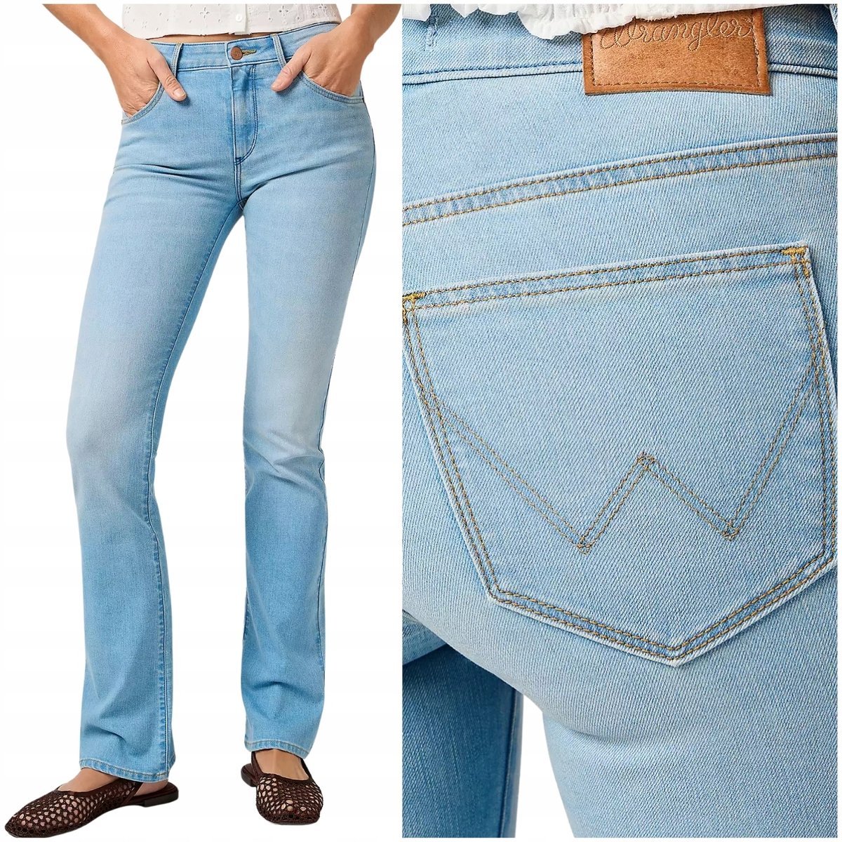 Wrangler BOOTCUT Pale & Worn rozszerzane damskie spodnie jeansowe W31 L32