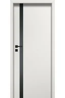 Drzwi wewnętrzne - Pol-Skone Dzwi Wewnętrzne Z Szybą Czarną Estato A01 9016 Mat - miniaturka - grafika 1