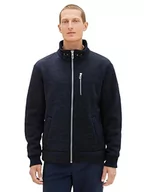 Bluzy męskie - TOM TAILOR Bluza męska, 34180 - Navy Tonal Streaky Inject, L - miniaturka - grafika 1