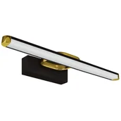 Lampy ścienne - Kinkiet podłużny Prymus 4020 Ideus LED 12W 4100K listwa czarna złota - miniaturka - grafika 1