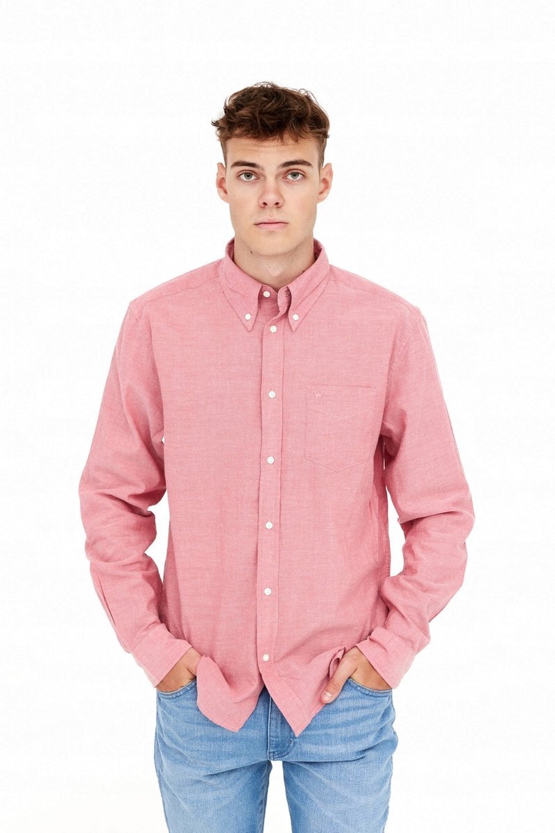 WRANGLER LS 1PKT SHIRT RED W59146O47 m