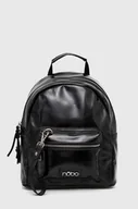 Plecaki - Nobo plecak damski kolor czarny mały gładki - miniaturka - grafika 1