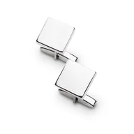 Spinki do mankietów i krawatów - Spinki Srebrne Do Mankietów - Kwadraty - miniaturka - grafika 1
