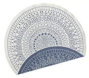 bougari Dywanik do łazienki okrągły Porto kremowy Niebieski w-& Outdoor 103104-140 - Dywaniki łazienkowe - miniaturka - grafika 1
