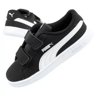Buty Puma Smash v2 Jr 365184 34 czarne - Buty dla dziewczynek - miniaturka - grafika 1