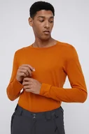 Bielizna sportowa męska - Icebreaker longsleeve funkcyjny wełniany kolor pomarańczowy - miniaturka - grafika 1