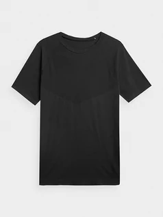 Koszulki sportowe męskie - 4F Koszulka sportowa w kolorze czarnym - grafika 1