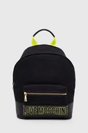 Plecaki - Love Moschino plecak damski kolor czarny duży z aplikacją - miniaturka - grafika 1