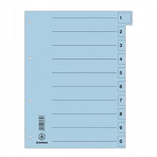 Donau Przekładka karton, A4, 235x300mm, 0-9, 1 karta z perforacją, niebieska 8611001-10 - Pudła i kartony archiwizacyjne - miniaturka - grafika 1