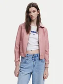 Kurtki damskie - Desigual Kurtka z imitacji skóry 25SWEW47 Różowy Loose Fit - miniaturka - grafika 1