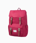 Plecaki - PUCCINI Czerwony plecak ze wstawkami ze skóry ekologicznej - Puccini - miniaturka - grafika 1