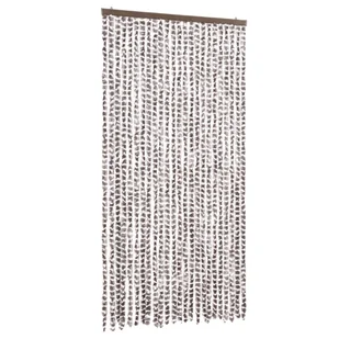 vidaXL Szenilowa zasłona Fly w kolorze ciemnoszarym i białym 100x200 cm - Zasłony - miniaturka - grafika 1