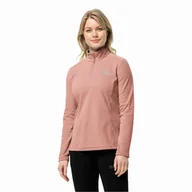 Bluzy damskie - Damska bluza polarowa Jack Wolfskin TAUNUS HZ W rose dawn - XS - miniaturka - grafika 1