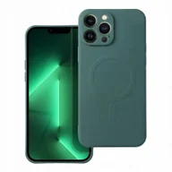 Etui i futerały do telefonów - Futerał SILICONE MAG COVER kompatybilny z MagSafe do SAMSUNG S25 Ultra zielony - miniaturka - grafika 1