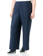 Spodnie damskie - TOM TAILOR Damskie spodnie plisowane z szeroką nogawką, 10668-sky Captain Blue, 44W / 30L - miniaturka - grafika 1