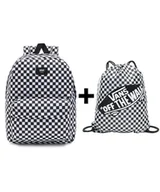Plecaki worki - Zestaw Vans - Plecak OLD SKOOL CHECK VN000H4XY28+ Worek VN000HECY28 Blk/Wht - miniaturka - grafika 1