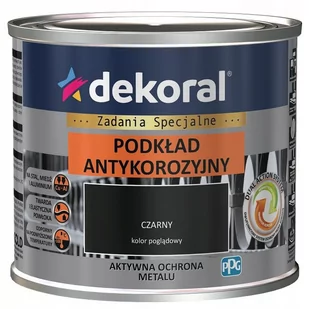 Dekoral PODKŁAD ANTYKOROZYJNY CZARNY 0,5L ia.372361 - Farby do metalu - miniaturka - grafika 1