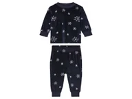 Śpiochy dla niemowląt - lupilu® Piżama niemowlęca welurowa (koszulka + spodnie) (74/80, Ciemnoniebieski) - miniaturka - grafika 1