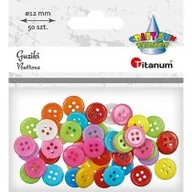 Pasmanteria - Titanum Guziki plastikowe okrągłe 12 mm 50 szt. - miniaturka - grafika 1