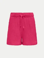 Spodenki damskie - Kids ONLY Szorty materiałowe Thyra 15293680 Różowy Regular Fit - miniaturka - grafika 1