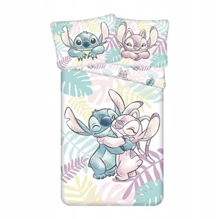 Pościel Lilo i Stitch Leaves 140x200 cm Bawełna 100% Disney - Pościel dla dzieci - miniaturka - grafika 1