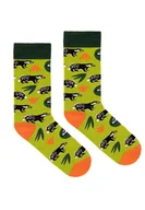 Skarpetki męskie - Borsuk kolorowe skarpetki we wzory bawełna organicznaKabak - miniaturka - grafika 1