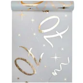 Obrusy i serwetki - SANTEX Bieżnik "70 urodziny - złote, biały", SANTEX, 500x30  SX6158-70 - miniaturka - grafika 1