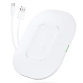 Ładowarki do telefonów - Choetech Choetech ładowarka bezprzewodowa Qi 15W + kabel USB - USB Typ C 1m biały (T550-F-V2) T550-F-v2 - miniaturka - grafika 1