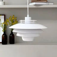 Lampy sufitowe - Lampa wisząca Dyberg Larsen Ejka mini, biała, Ø 30 cm, metal - miniaturka - grafika 1
