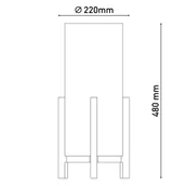 Lampy stojące - Näve Lampa stołowa LED Madita, wysokość 48 cm, naturalny/natur - miniaturka - grafika 1