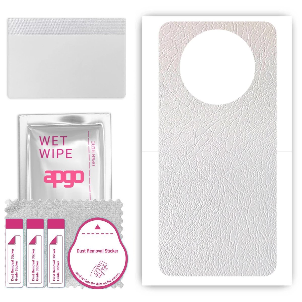 Folia naklejka skórka strukturalna na TYŁ do ZTE Nubia NX302J - Skóra Biała - apgo SKINS