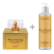 Feromony damskie - PheroStrong Exclusive for Women - Perfum 50ml + Massage Oil 100ml - miniaturka - grafika 1