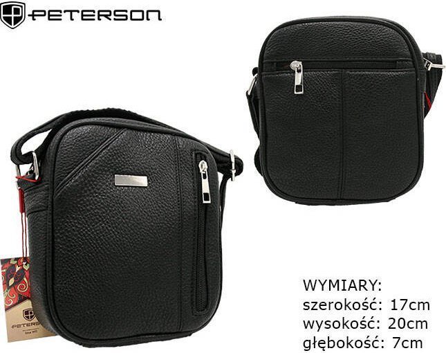 Peterson Miejska torba męska ze skory ekologicznej - Peterson NoSize