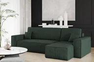 Narożniki - Sofa w kształcie L BEST narożnik tkanina Poso ciemnozielony prawy - miniaturka - grafika 1