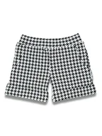 Spodenki damskie - Dziewczęce szorty dresowe w pepitkę białe Nicol,r.92 - miniaturka - grafika 1